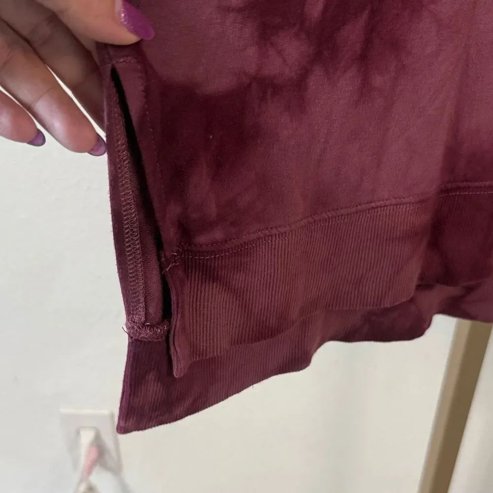 Joylab- Women's Burgundy Tie-Dye Long Sleeve Top- Large - Picture 5 of 5